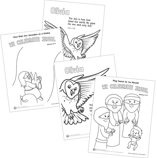 Simply Loved Holiday Pre-K & K Coloring Creations-Year 1