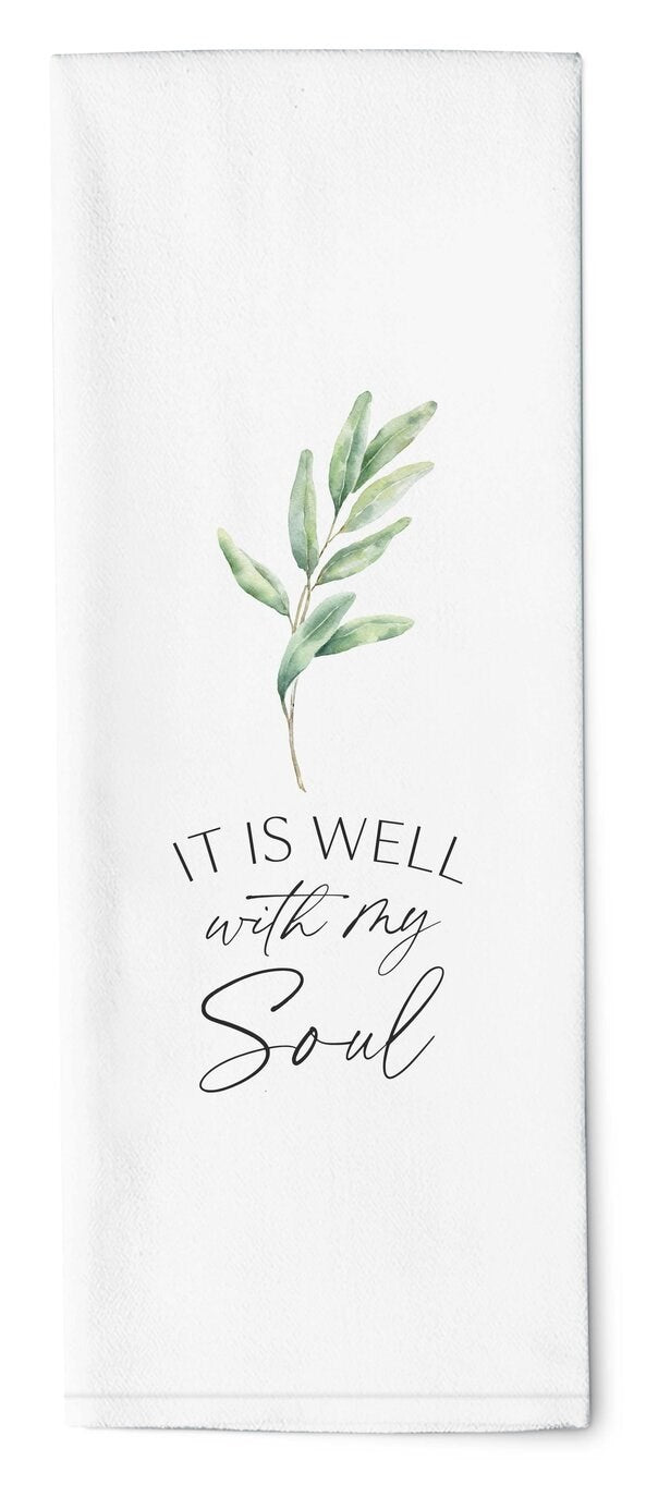 Tea Towel-It Is Well With My Soul (16" x 28")