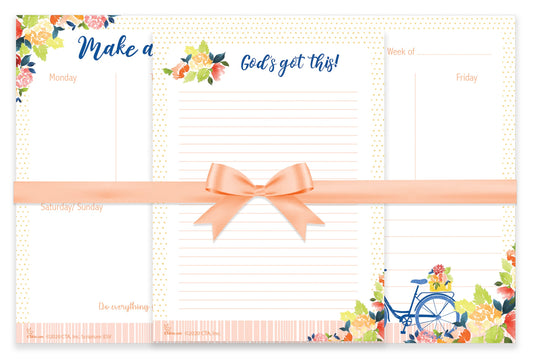 Desktop Planner/Mouse Pad & Notebook Gift Set-Making A Difference (Col 3:17 ESV)