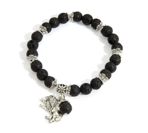 Bracelet-Lion Of Judah Lava Bead (#9819)