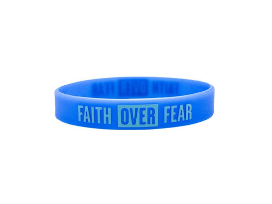 Power Bands-Faith Over Fear (.5"W 3.75" Dia) (Pack Of 12)