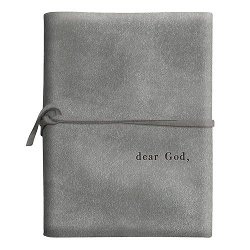 Journal-Dear God-Suede Cover w/Tie (7" x 9")
