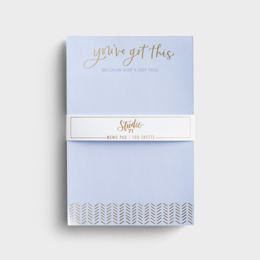 Memo Pad-You've Got This w/Tear Off Sheets & Foil Accents (6 x 4)