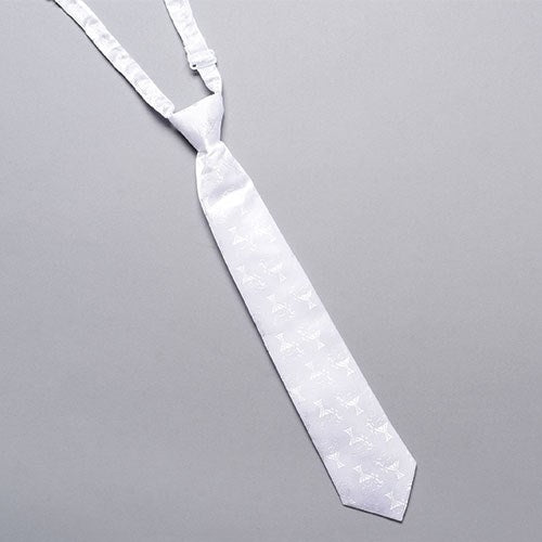 Boy's Pre-Knotted White Communion Necktie (12")