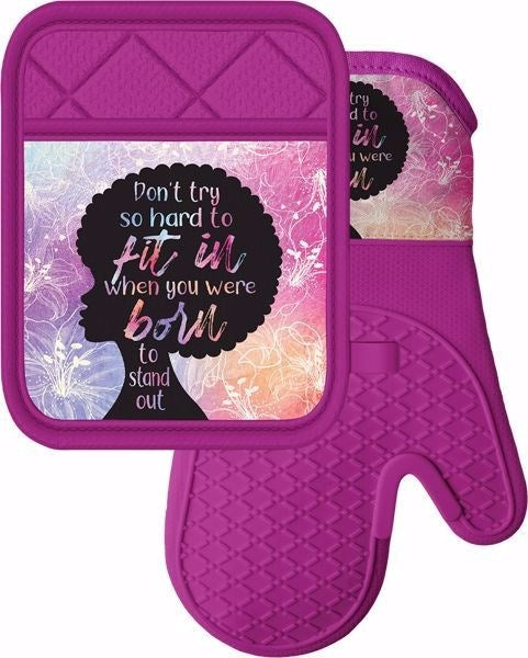 Oven Mitt & Pot Holder Set-Born To Stand Out (Set Of 2)