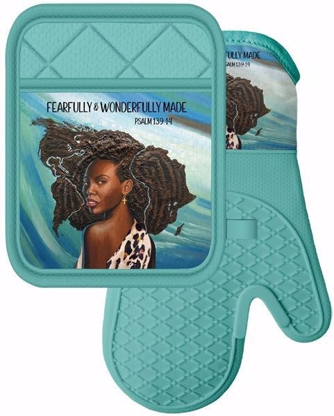 Oven Mitt & Pot Holder Set-Wonderfully Made (Set Of 2)