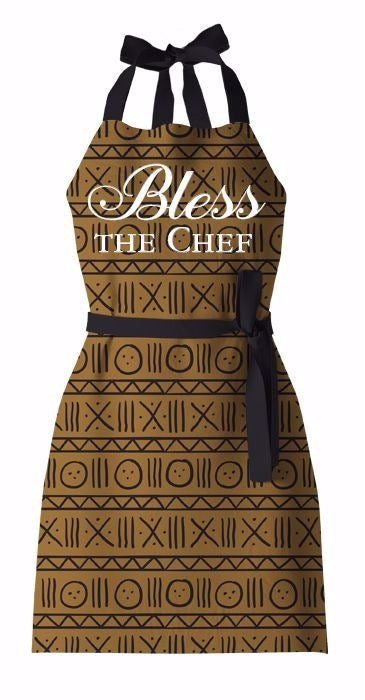 Apron-Bless The Chef w/2 Front Pockets