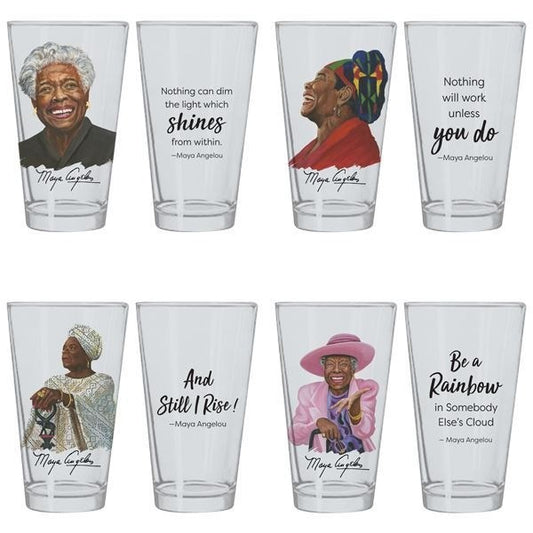 Drinking Glass Set-Maya Angelou (17 Oz) (Set Of 4)