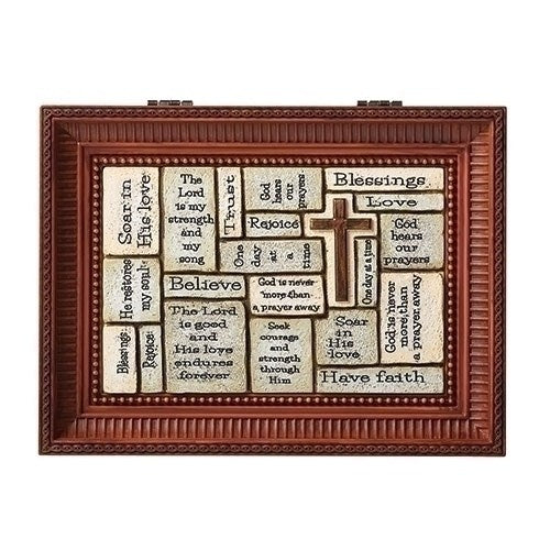 Music Box-Crossword-Brown/How Great Thou Art (8" X 6.25" X 2.75")