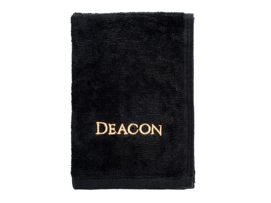 Towel-Deacon-Black w/Gold Lettering