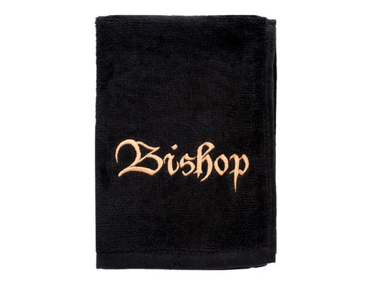 Towel-Bishop-Black w/Gold Lettering