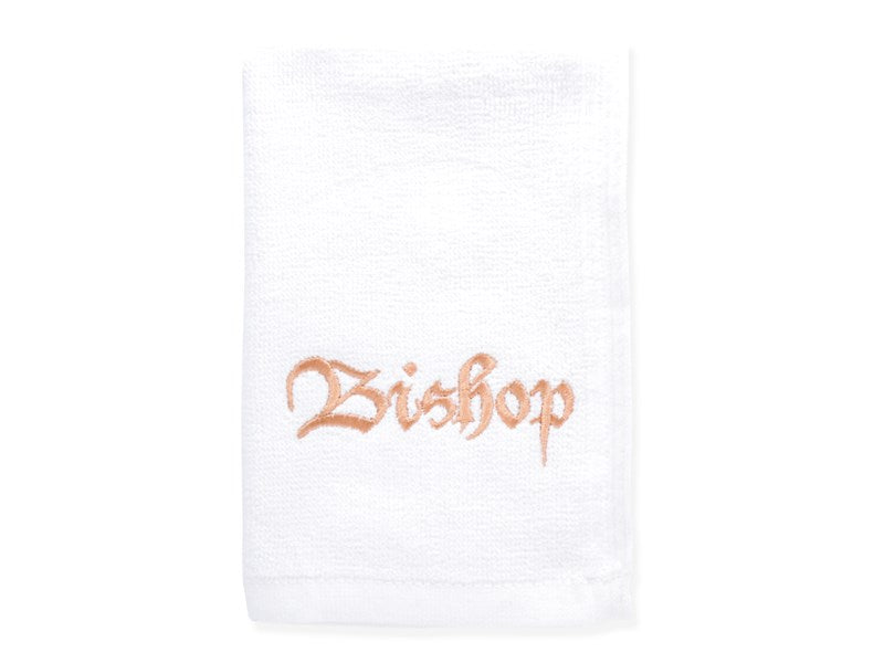 Towel-Bishop-White w/Gold Lettering