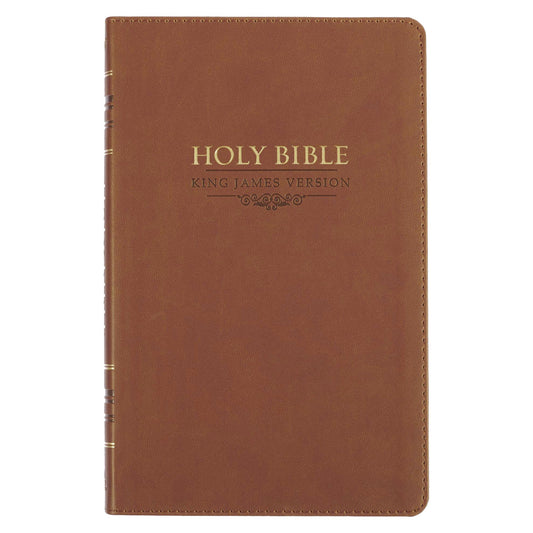 KJV Gift Edition Bible-Saddle Tan Faux Leather