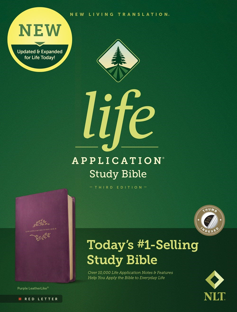 NLT Life Application Study Bible (Third Edition)-RL-Purple LeatherLike Indexed
