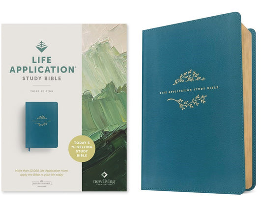 NLT Life Application Study Bible (Third Edition)-RL-Teal Blue LeatherLike