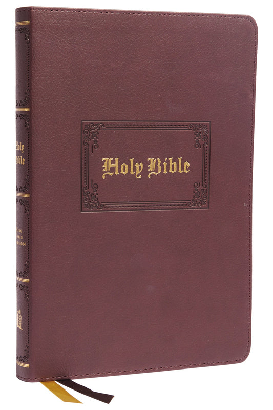 KJV Thinline Large Print Bible  Vintage Series (Comfort Print)-Brown Leathersoft