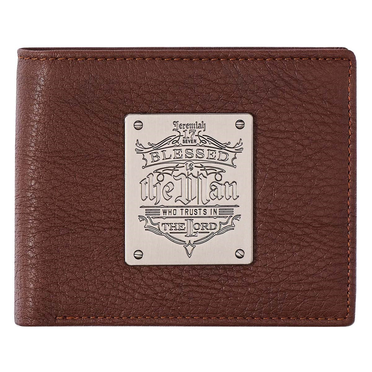 Wallet Leather Blessed Is The Man Jer. 17:7