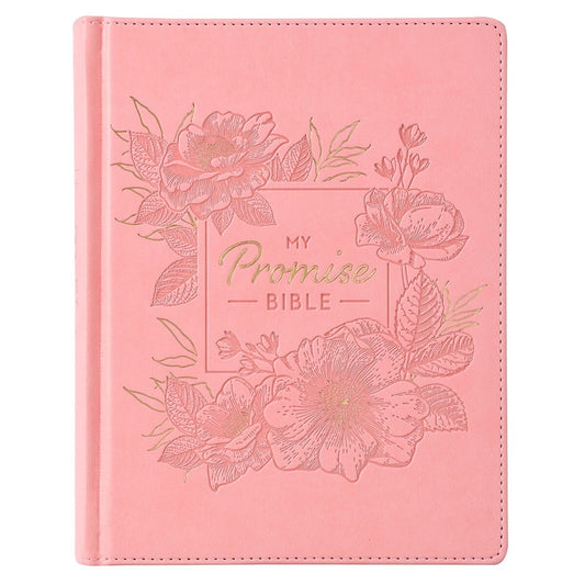 KJV My Promise Bible-Pink Square Faux Leather Hardcover