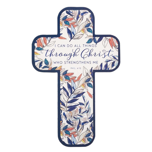 Bookmark-All Things Through Christ Philippians 4:13-Die Cut Cross (Pack Of 12)
