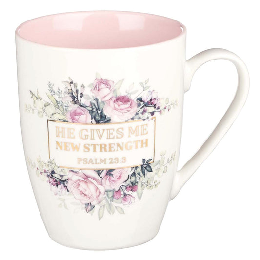 Ceramic Mug New Strength Psalm 23:3