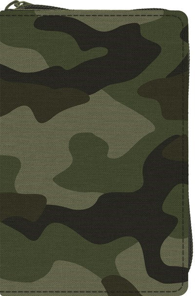 ESV Compact Bible-Camo Canvas With Zipper