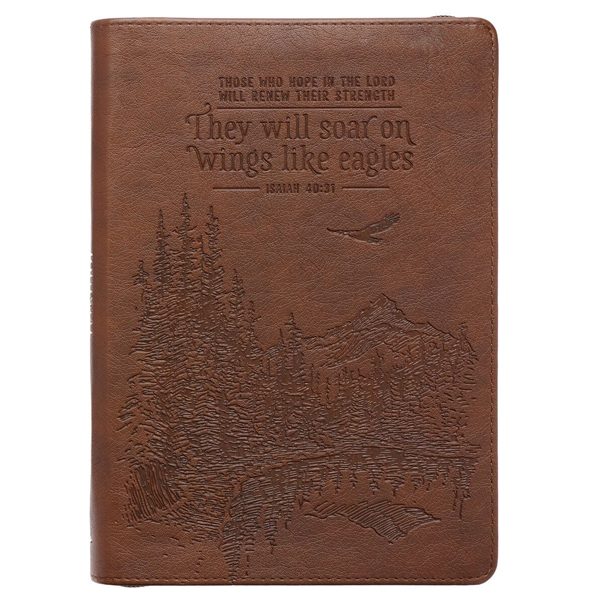 Journal-Classic LuxLeather-They Will Soar On Wings Like Eagles-Brown