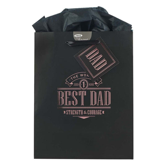 Gift Bag Medium Best Dad Joshua 1:9