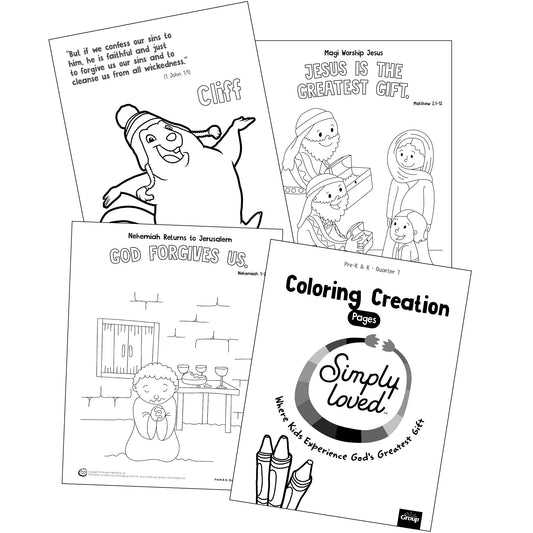 Simply Loved Pre-K & K Coloring Creations-Quarter 7
