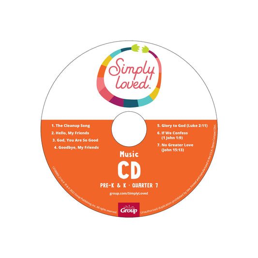Simply Loved Pre-K & K Music CD-Quarter 7