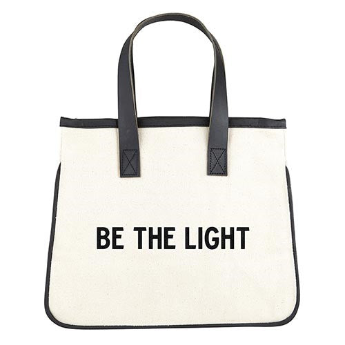 Mini Tote Bag-Be The Light (12"" X 9.5"" W/6"" Gusset)-Canvas