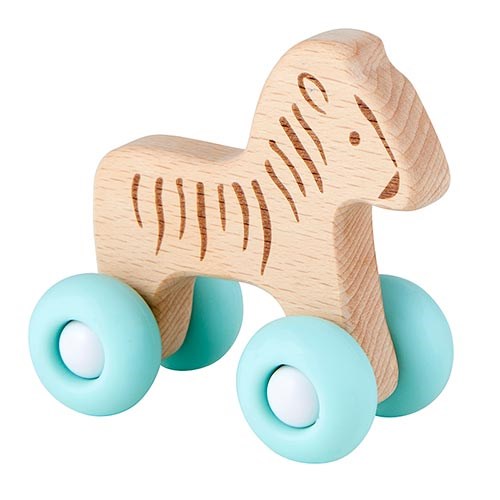 Noahs Ark-Zebra Toy-Silicone/Wood (4.75"H)