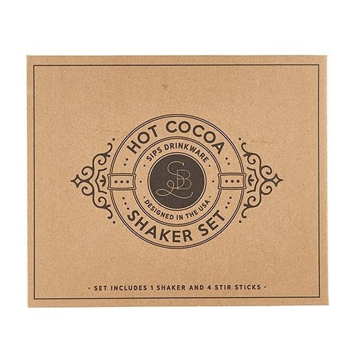 Hot Cocoa Boxed Set (Includes 4 Stir Sticks & 1 Cocoa Shaker)