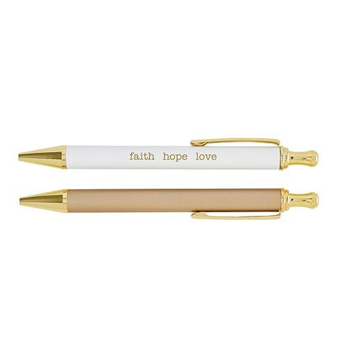 Pen Set-Faith Hope Love (Set Of 2)