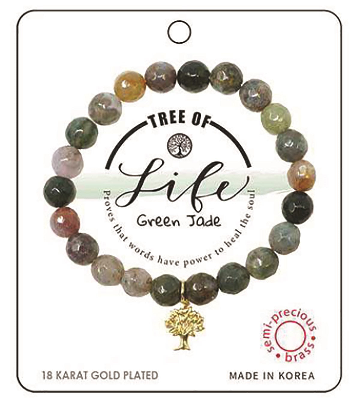 Bracelet-Tree Of Life Green Jade