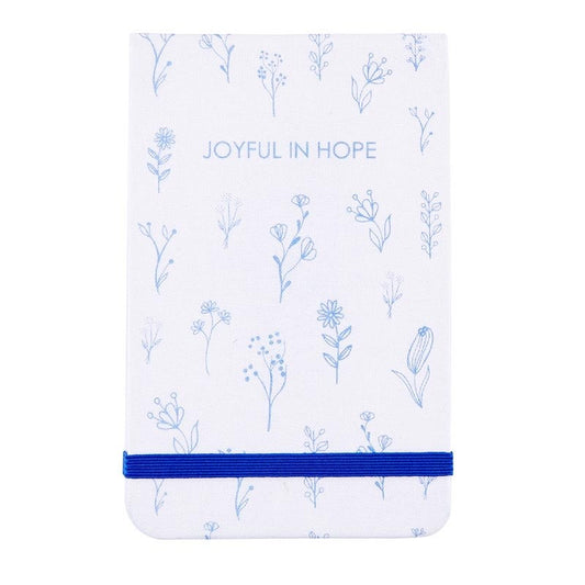 Linen Notepad-Joyful in Hope-Hardcover w/Elastic Closure (3.5" x 5.5")