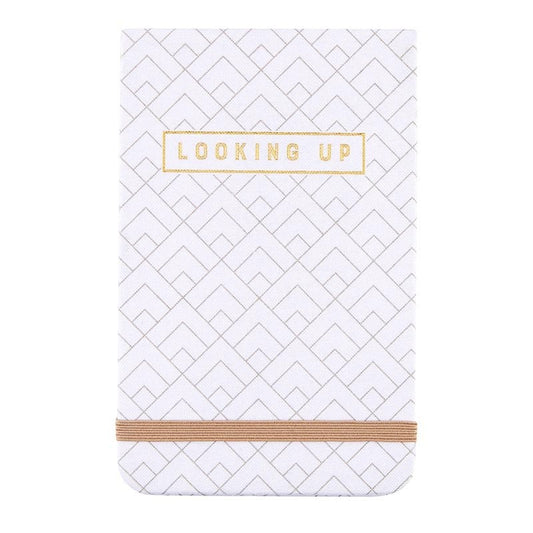 Linen Notepad-Looking Up-Hardcover w/Elastic Closure (3.5" x 5.5")