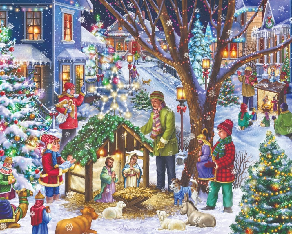 Jigsaw Puzzle-Neighborhood Nativity (1000 Pieces)