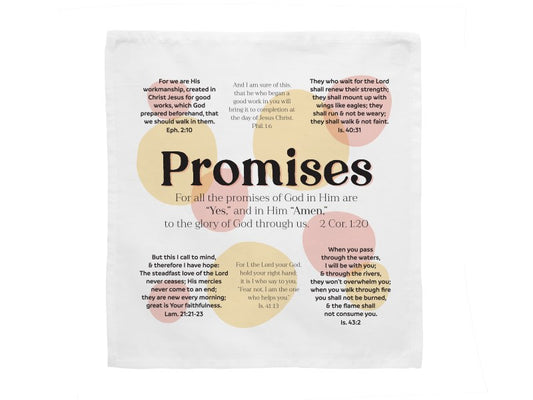 Prayers In My Pocket Cloth-Promises (8 x 8) (Pack Of 6)