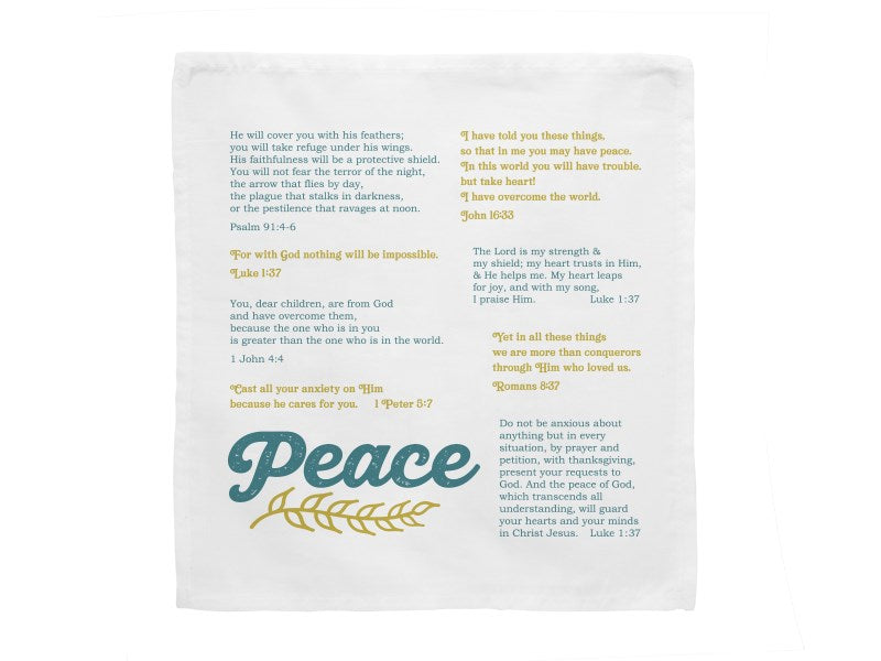 Prayers In My Pocket Cloth-Peace (8 x 8) (Pack Of 6)