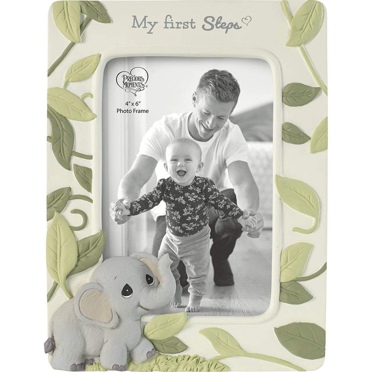 Photo Frame-My First Steps/Elephant (Holds 4 x 6 Photo)