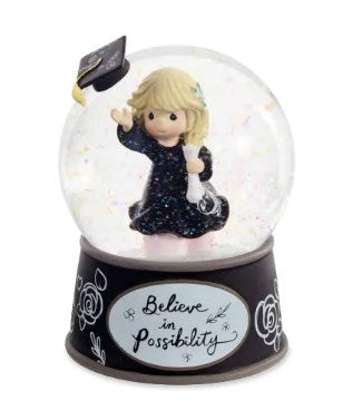 Musical Snow Globe-Graduation Girl/Believe In Possibility (5.75"H)