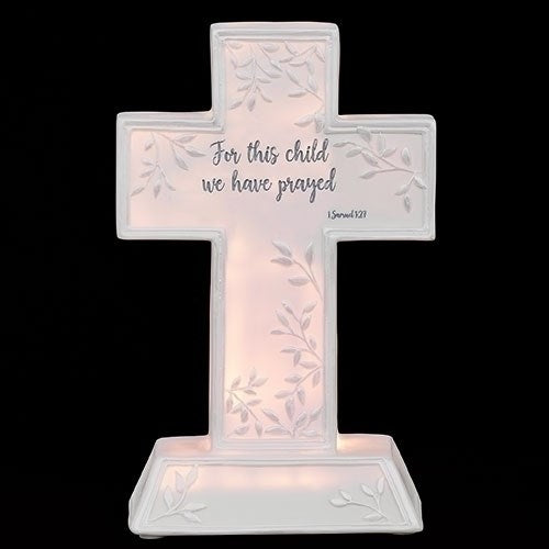 Night Light-For This Child I Have Prayed Cross (7"H)