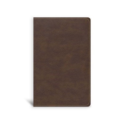 CSB Single-Column Compact Bible-Brown LeatherTouch