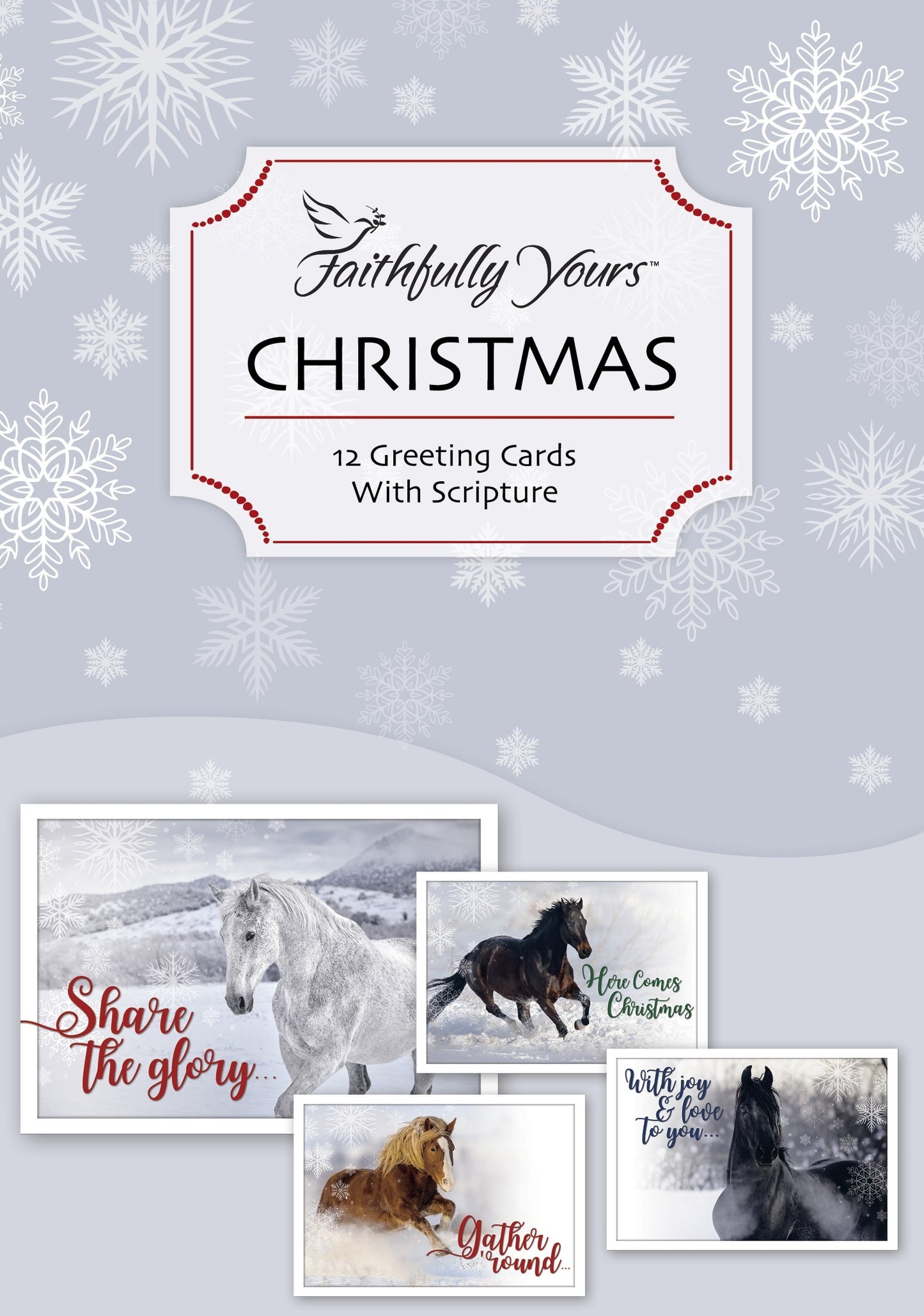 Card-Boxed-Value-Holiday Horses-Christmas Assorted (Box Of 12)