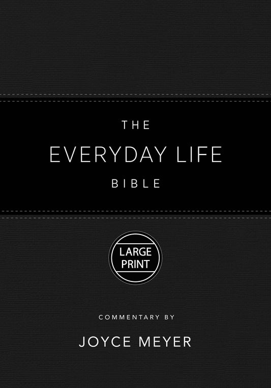 Amplified The Everyday Life Bible Large Print-Black LeatherLuxe