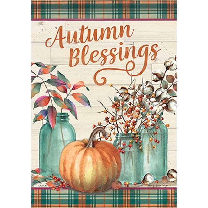 Flag-Garden-Durasoft-Pumpkin Time Pickings (12.5" x 18")