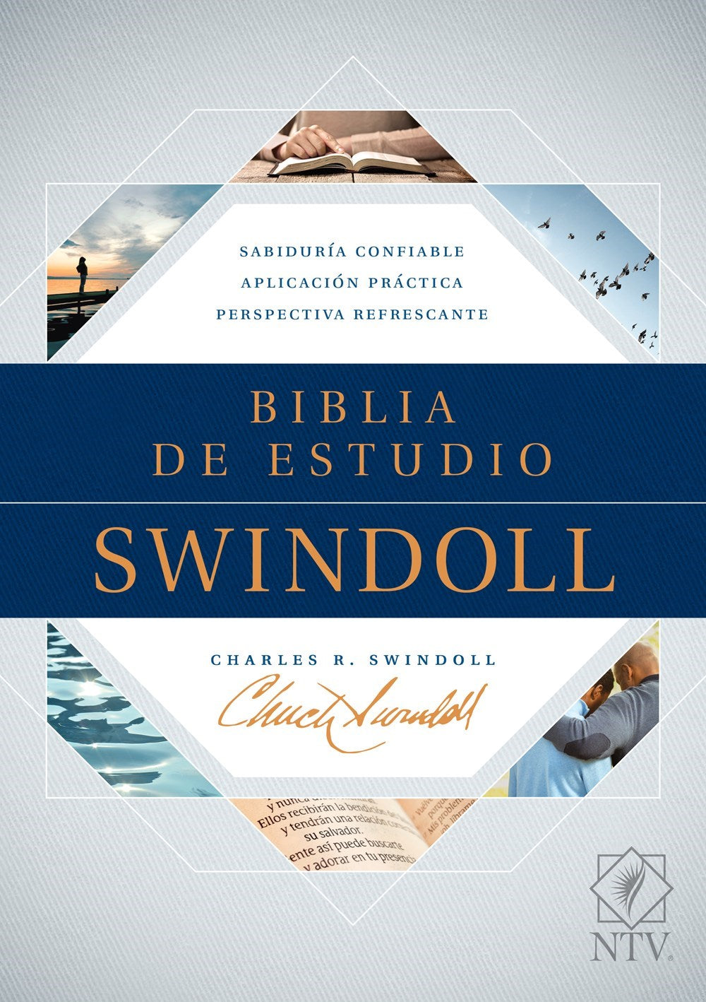 NTV Biblia de Estudio Swindoll (NLT Swindoll Study Bible)-Blue Hardcover