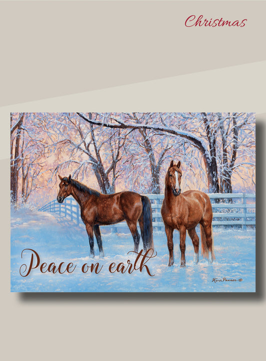 Card-Boxed-Christmas-Glistening Morning w/Scripture (Box Of 12)