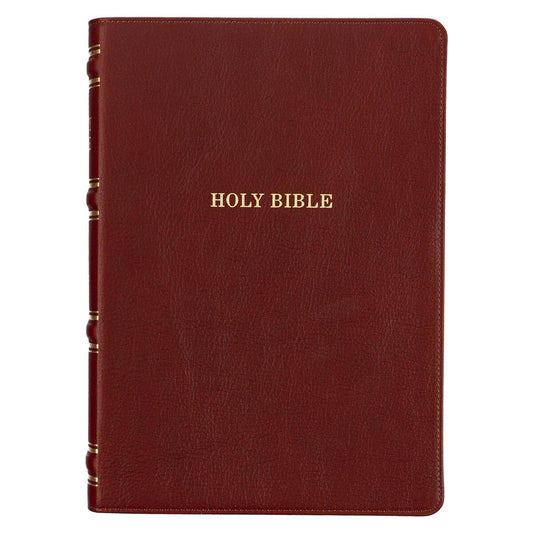 KJV Study Bible-Saddle Tan Genuine Leather Indexed