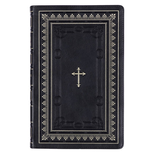 KJV Deluxe Gift Bible-Black Framed Faux Leather Indexed